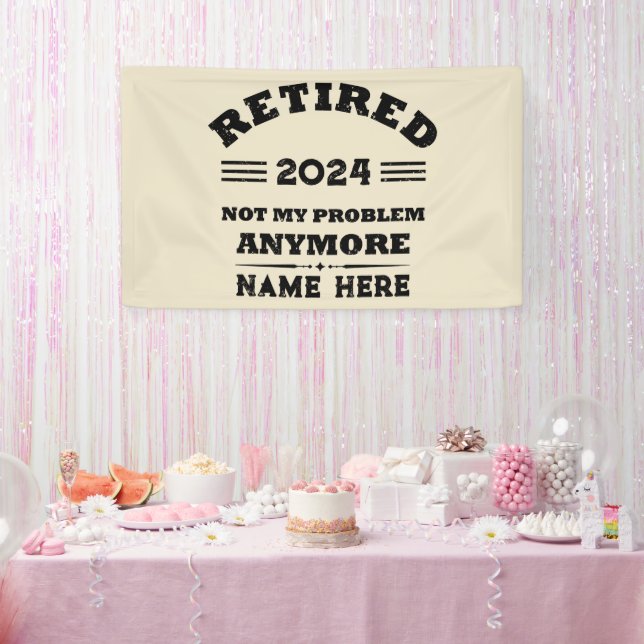 Personalized vintage retirement banner (Party)