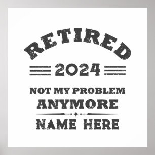 Personalized vintage retirement poster