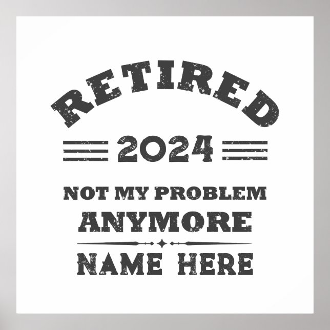 Personalized vintage retirement  poster (Front)