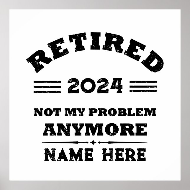 Personalized vintage retirement poster (Front)