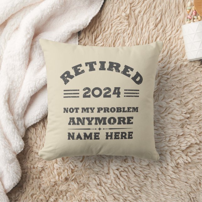 Personalized vintage retirement  throw pillow (Blanket)