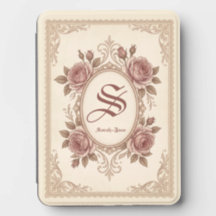 Personalized Vintage Rose Monogram Notebook
