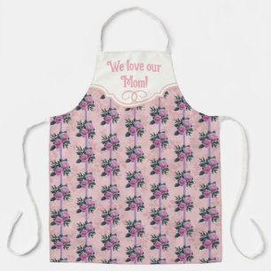 Personalized Vintage Roses All-Over Print Apron