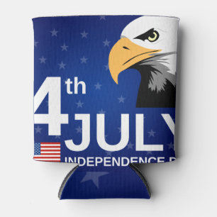 Personalized Vintage Rustic American Flag Can Cool Cooler