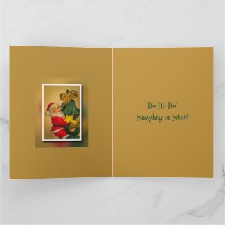 Personalized Vintage Santa atop the Christmas Tree