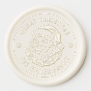 Personalized Vintage Santa Christmas Wax Seal Sticker
