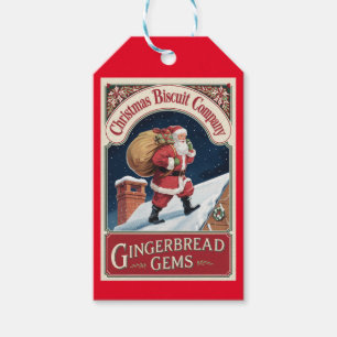 Personalized Vintage Santa Claus Christmas Gift Tags