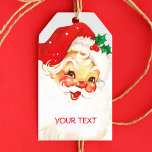 Personalized vintage Santa Claus Christmas holiday Gift Tags<br><div class="desc">Customizable cute vintage Santa Claus Christmas gift tags.</div>