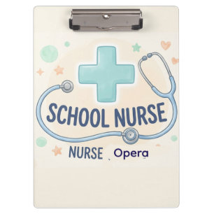 Personalized Vintage School Nurse Sign Clipboard