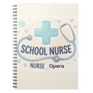 Personalized Vintage School Nurse Sign Notebook