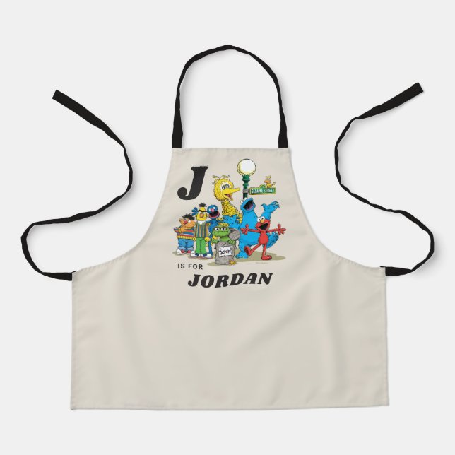 Personalized Vintage Sesame Street Pals Apron (Front)