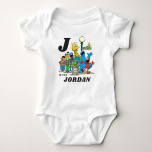 Personalized Vintage Sesame Street Pals Baby Bodysuit