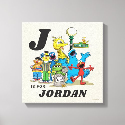 Personalized Vintage Sesame Street Pals Canvas Print