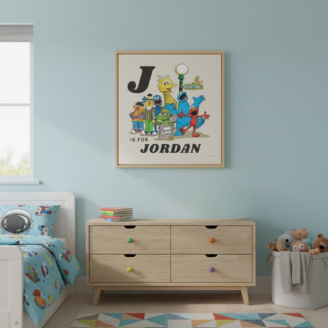 Personalized Vintage Sesame Street Pals Faux Canvas Print (Creator Uploaded)