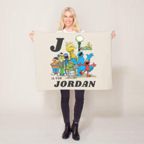 Personalized Vintage Sesame Street Pals Fleece Blanket