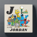 Personalized Vintage Sesame Street Pals Plaque<br><div class="desc">This vintage graphic features all your favorite Sesame Street characters hanging out together.   Personalize by adding your child's name!  © 2023 Sesame Workshop. www.sesamestreet.org</div>