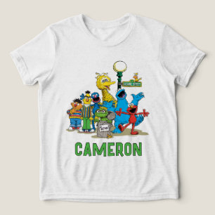Personalized Vintage Sesame Street Pals Tri-Blend Shirt