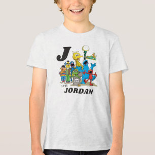 Personalized Vintage Sesame Street Pals Tri-Blend Shirt