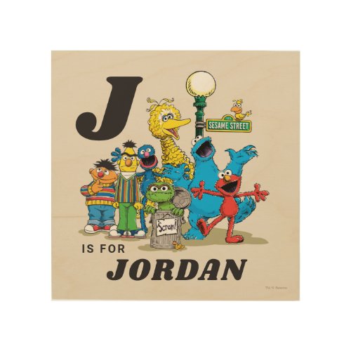 Personalized Vintage Sesame Street Pals Wood Wall Art