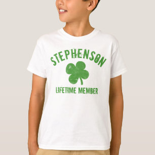 Personalized Vintage Shamrock St Patrick's Day T-Shirt