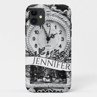 Personalized Vintage Silver Clock Gothic iPhone 11 Case