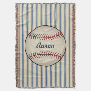 Personalized Vintage Sports Baseball Blanket Gift