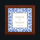 Personalized Vintage Style Jewelry Box<br><div class="desc">This beautiful, elegant, vintage style jewelry box is a thoughtful wedding gift for the bride, for a couple celebrating a wedding anniversary, or for a friend. The classic Italian-style pattern was inspired by traditional Sicilian designs, and is exclusive to our store. Take a look at our full collection of items...</div>
