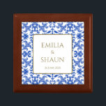 Personalized Vintage Style Jewelry Box<br><div class="desc">This beautiful, elegant, vintage style jewelry box is a thoughtful wedding gift for the bride, for a couple celebrating a wedding anniversary, or for a friend. The classic Italian-style pattern was inspired by traditional Sicilian designs, and is exclusive to our store. Take a look at our full collection of items...</div>