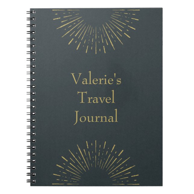 Personalized Vintage Style Travel Journal (Front)