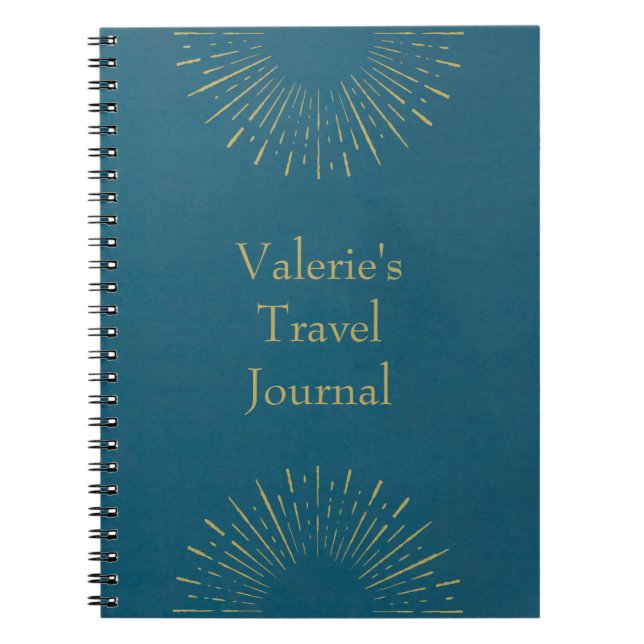Personalized Vintage Style Travel Journal (Front)