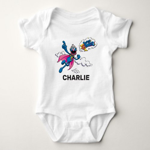 Personalized Vintage Super Grover Baby Bodysuit