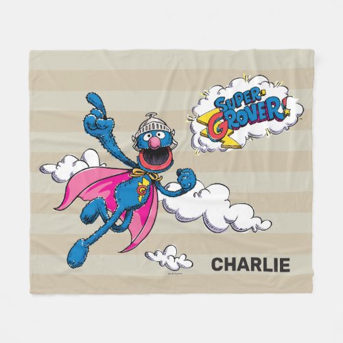 Personalized Vintage Super Grover Fleece Blanket