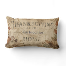 Personalized Vintage Thanksgiving Farmhouse Throw