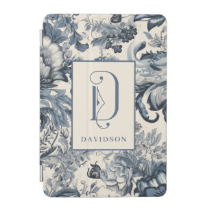 Personalized Vintage Toile Design Monogram, iPad Mini Cover