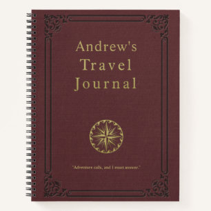 Personalized Vintage Travel Journal