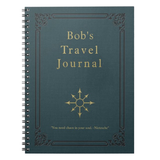 Personalized Vintage Travel Journal (Front)
