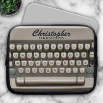 Personalized Vintage Typewriter Laptop Sleeve