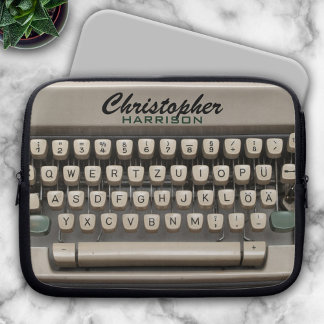 Personalized Vintage Typewriter Laptop Sleeve
