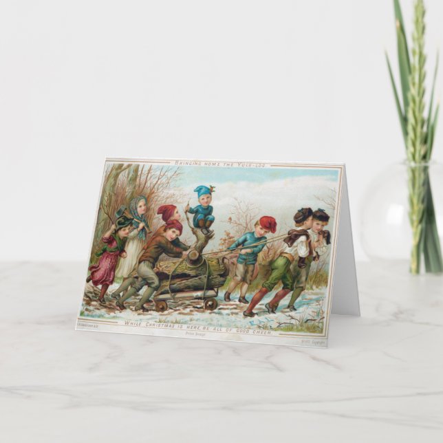 Personalized Vintage Victorian Christmas Card (Front)