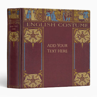 Personalized Vintage Victorian Costume 3 Ring Binder