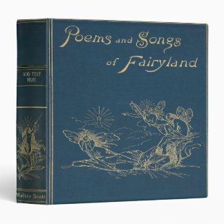 Personalized Vintage Victorian Fairyland 3 Ring Binder