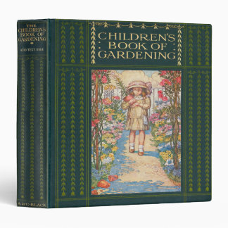 Personalized Vintage Victorian Gardening 3 Ring Binder