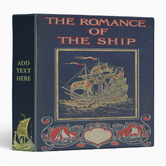 Personalized Vintage Victorian Ship 3 Ring Binder