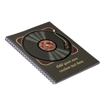 Personalized Vintage Vinyl Record Notebook by Specialeetees at Zazzle