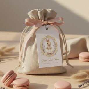 Personalized Vintage Watercolor Bunny Birthday  Gift Tags