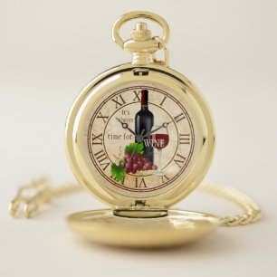 Personalized Vintage Wine Pocket Watch