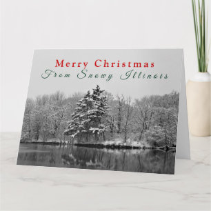 Personalized Vintage Winter Wonderland Christmas Card