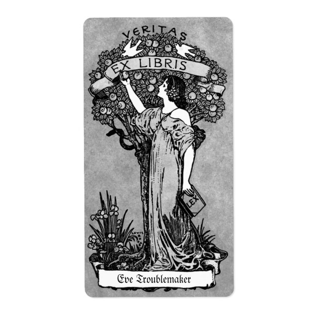 Personalized Vintage Woman Label (Front)