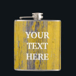 Personalized Vintage Wooden Background Flask<br><div class="desc">This is Personalized Vintage Wooden Background Modern Flask.  This flask feature is a wooden background. It is Fully customizable. It is a unique gift that's perfect for weddings,  birthdays,  and special events.</div>