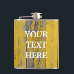 Personalized Vintage Wooden Background Flask<br><div class="desc">This is Personalized Vintage Wooden Background Modern Flask.  This flask feature is a wooden background. It is Fully customizable. It is a unique gift that's perfect for weddings,  birthdays,  and special events.</div>